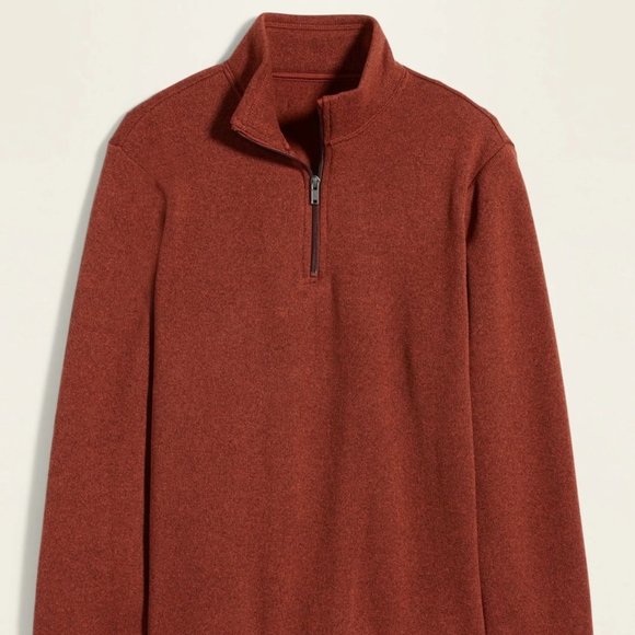 New Sweater-Fleece Mock-Neck 1/4-zip Sweatshirt - Picture 3 of 4